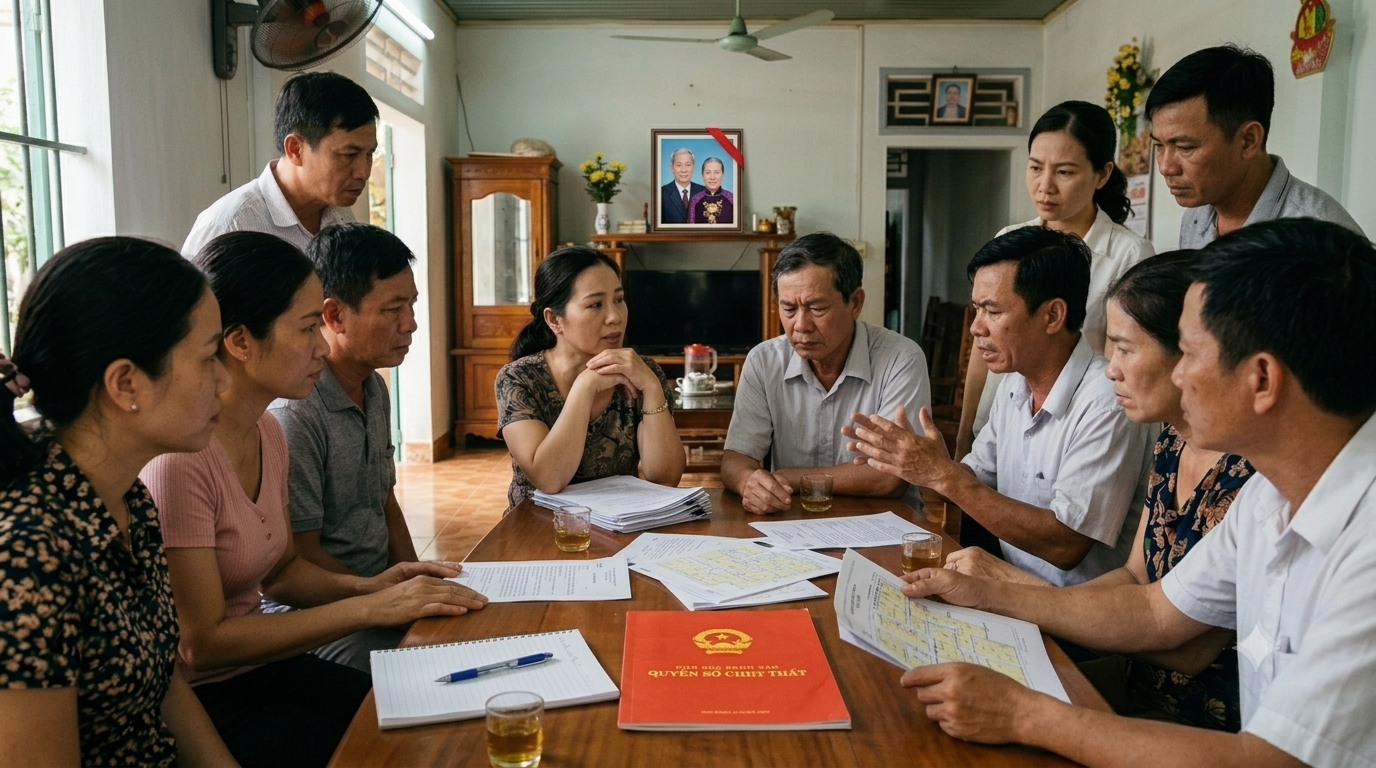 Phân Chia Thừa Kế Đất Đai Khi Cha Mẹ Mất Không Để Lại Di Chúc